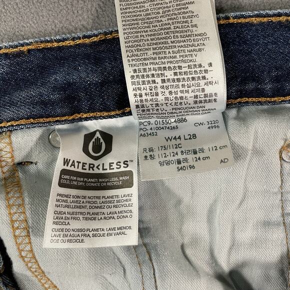 Levi’s 550 Relaxed Fit Tapered Leg Blue Jeans Big & Tall Mens 44x28 Denim Cotton - Picture 5 of 9